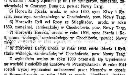 Horowitz family killed in Przemyślany