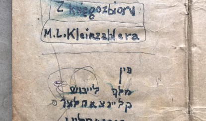 Odnaleziona książka z księgozbioru Mejlocha Kleinzahlera